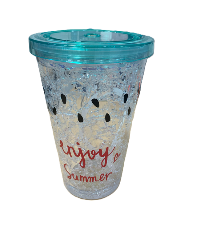 VASO PLASTICO CON TAPA