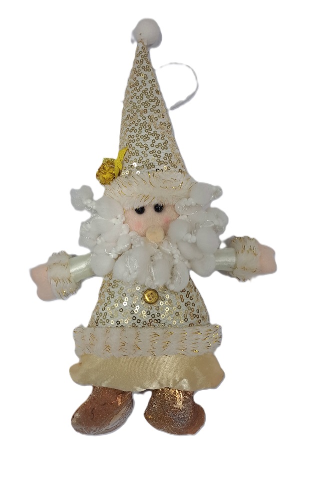 MUÑECO DE NAVIDAD DORADO MEDIANO