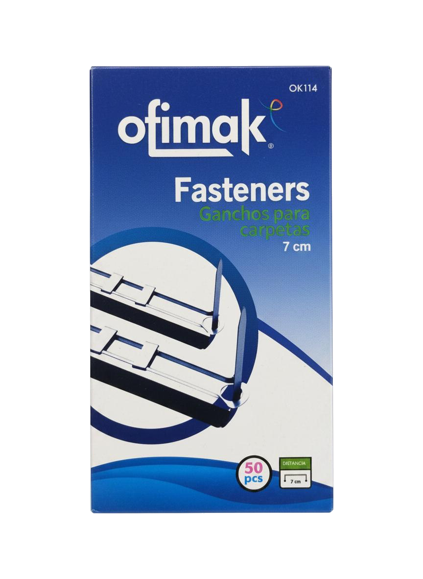 GANCHOS P/CARPETA 7CM OFIMAK