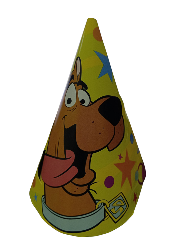 GORRO CONO SCOOBY DOO PAQ 8UNID