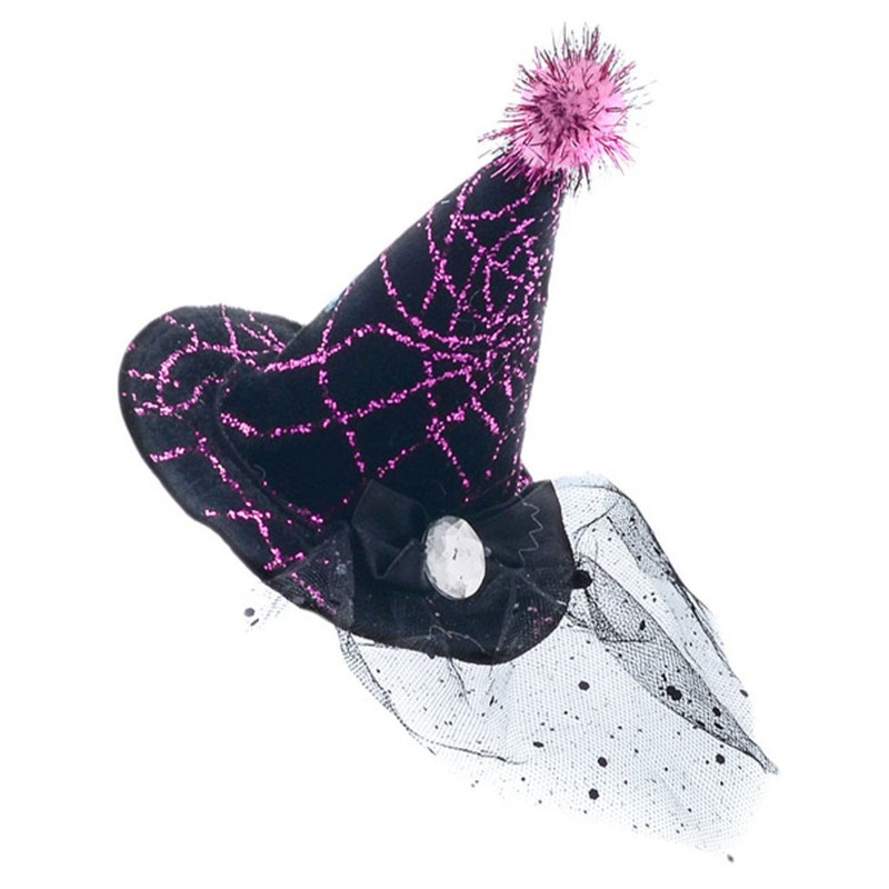 MINI SOMBRERO BRUJA CON VELO