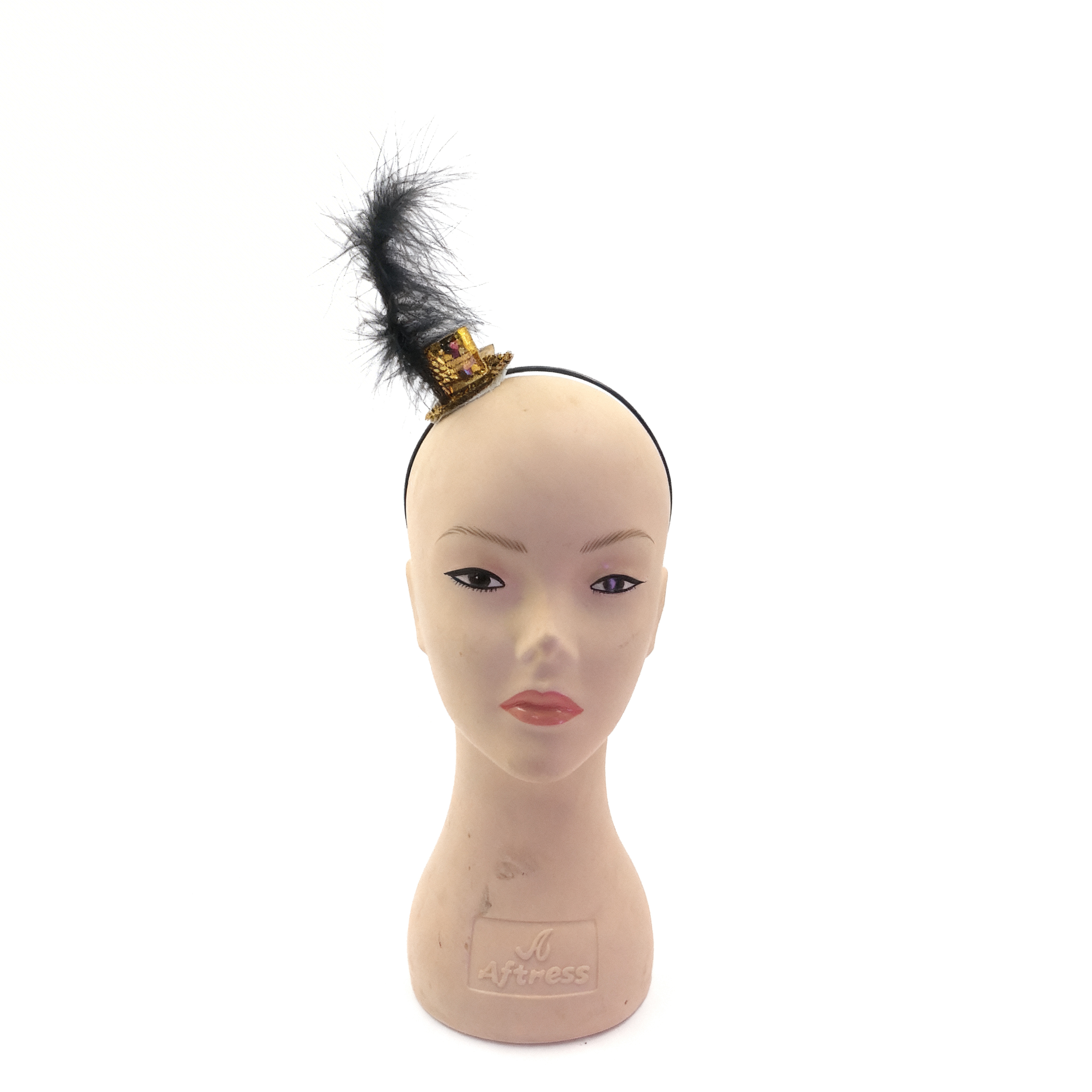 CINTILLO MINI SOMBRERO CON PLUMAS