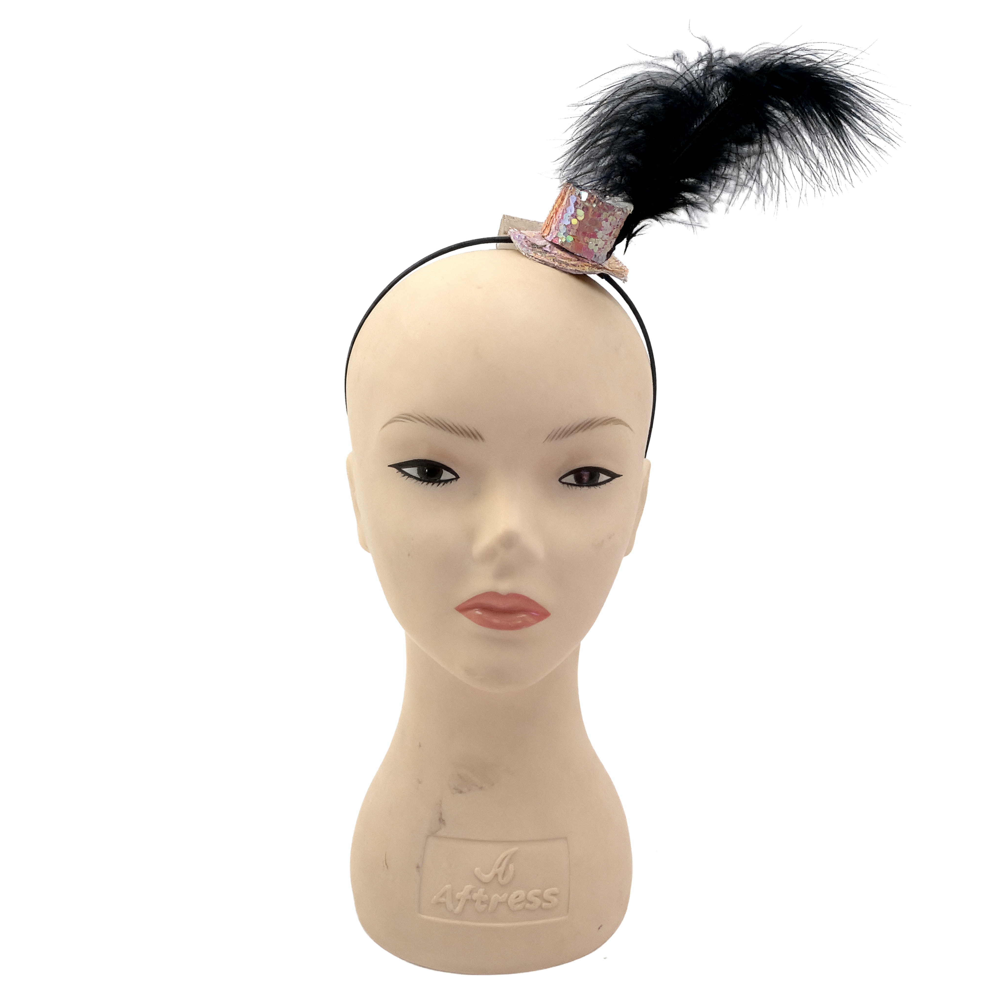 CINTILLO MINI SOMBRERO CON PLUMAS