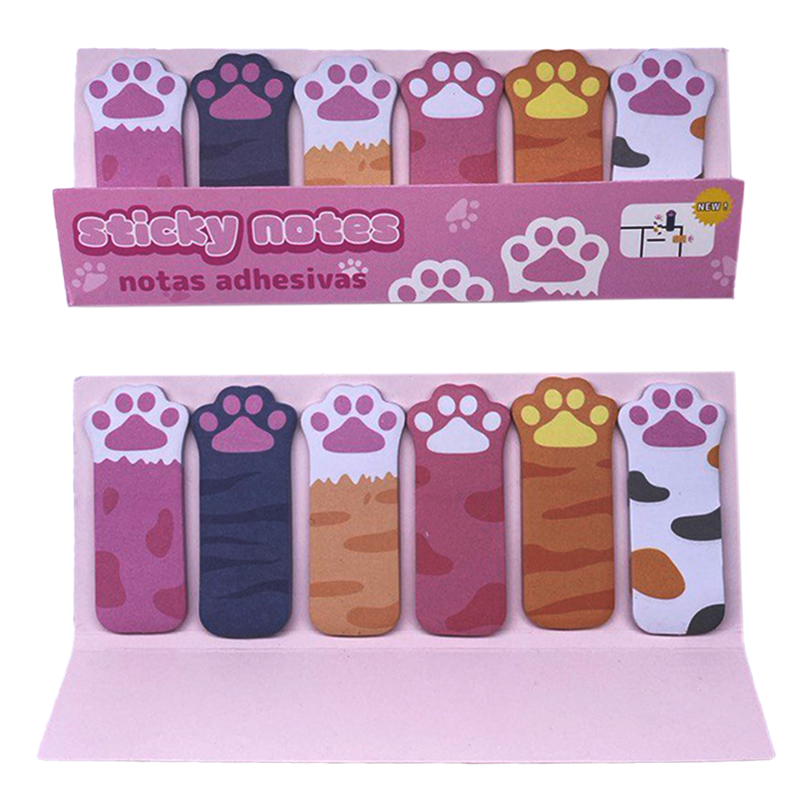 NOTAS ADHESIVAS HUELLAS DE GATOS