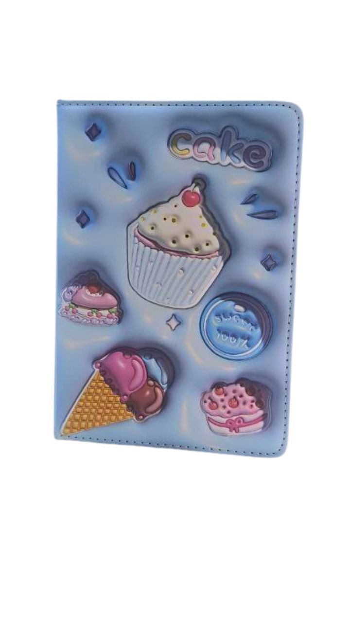 LIBRETA DE APUNTES 96 HOJAS 3D HELADO/POSTRES WEIBO