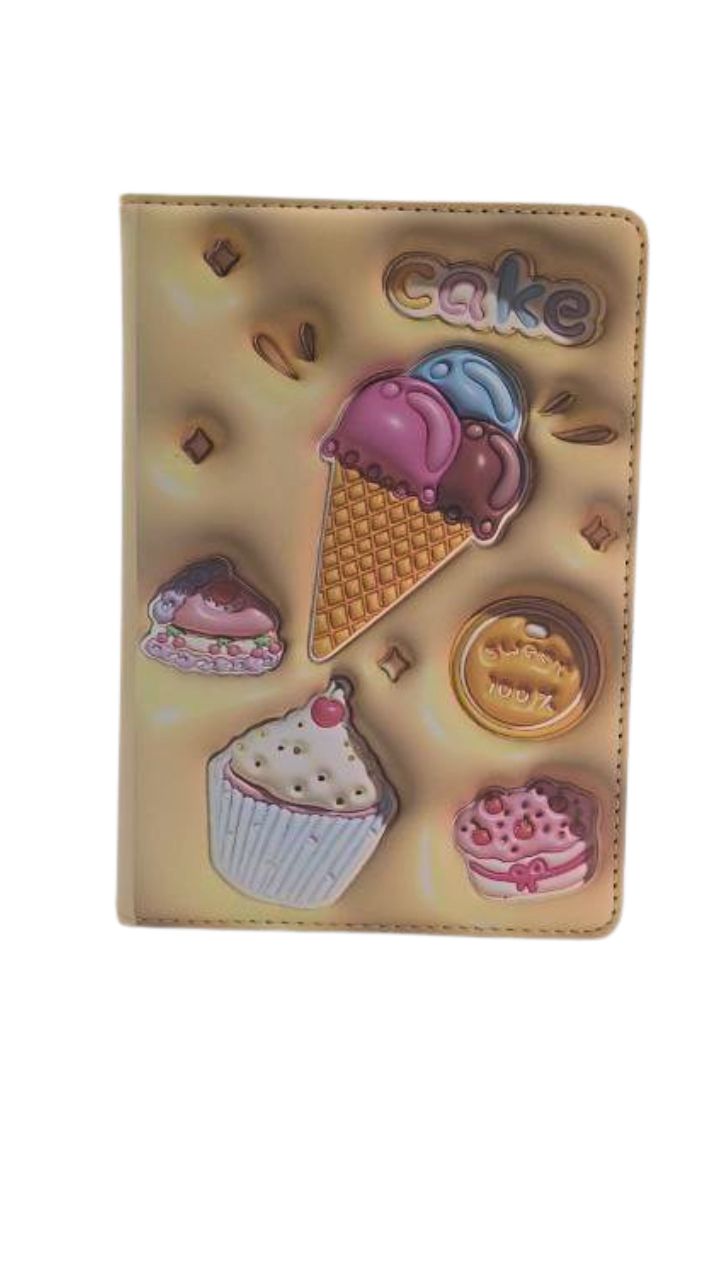 LIBRETA DE APUNTES 96 HOJAS 3D HELADO/POSTRES WEIBO
