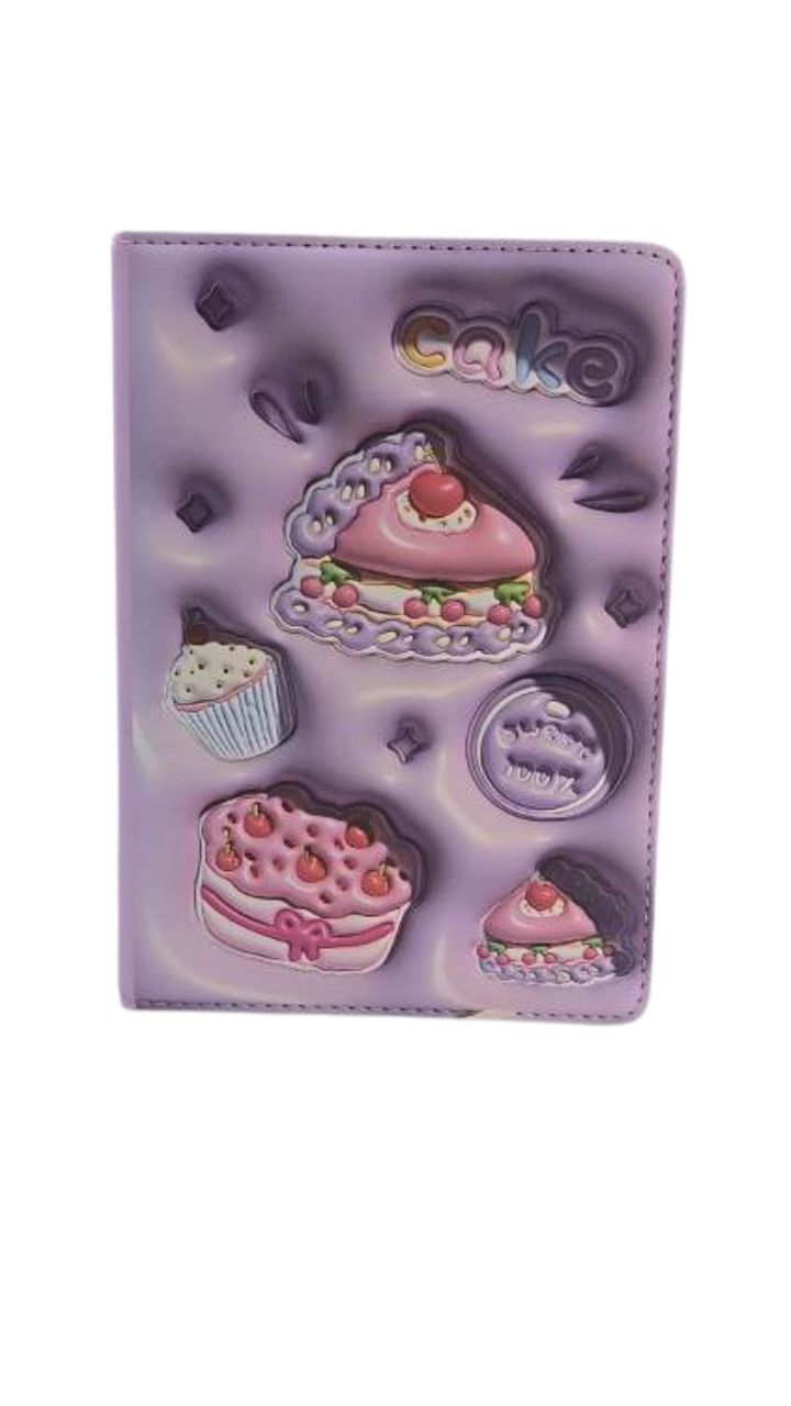 LIBRETA DE APUNTES 96 HOJAS 3D HELADO/POSTRES WEIBO