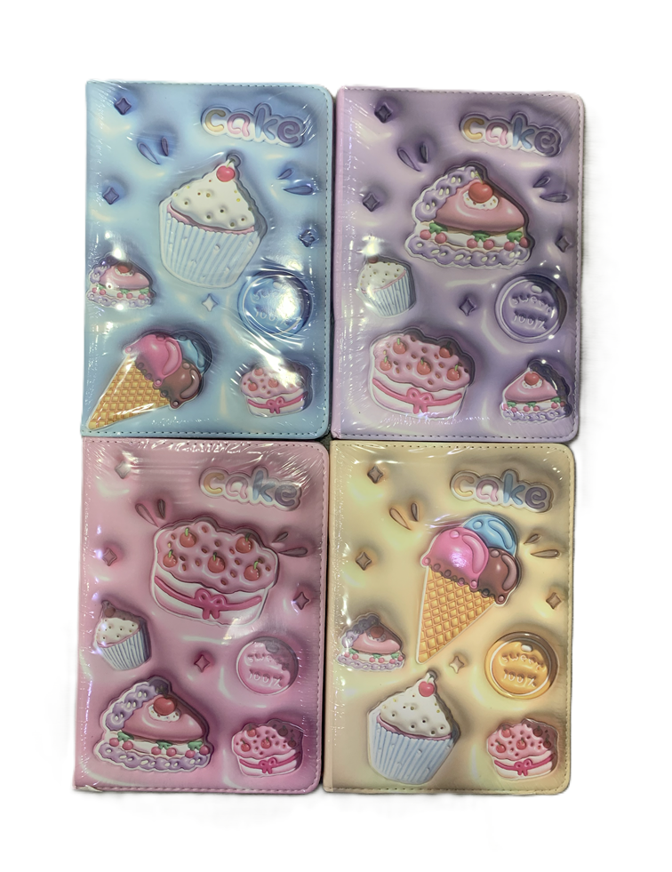 LIBRETA DE APUNTES 96 HOJAS 3D HELADO/POSTRES WEIBO