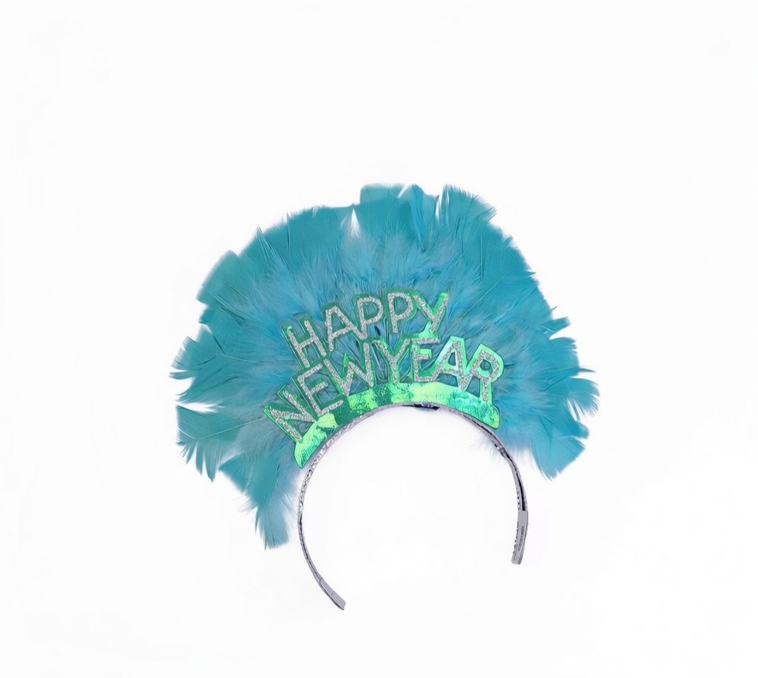 CINTILLO HAPPY NEW YEAR C/PLUMAS