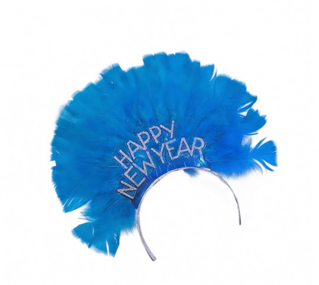 CINTILLO HAPPY NEW YEAR C/PLUMAS