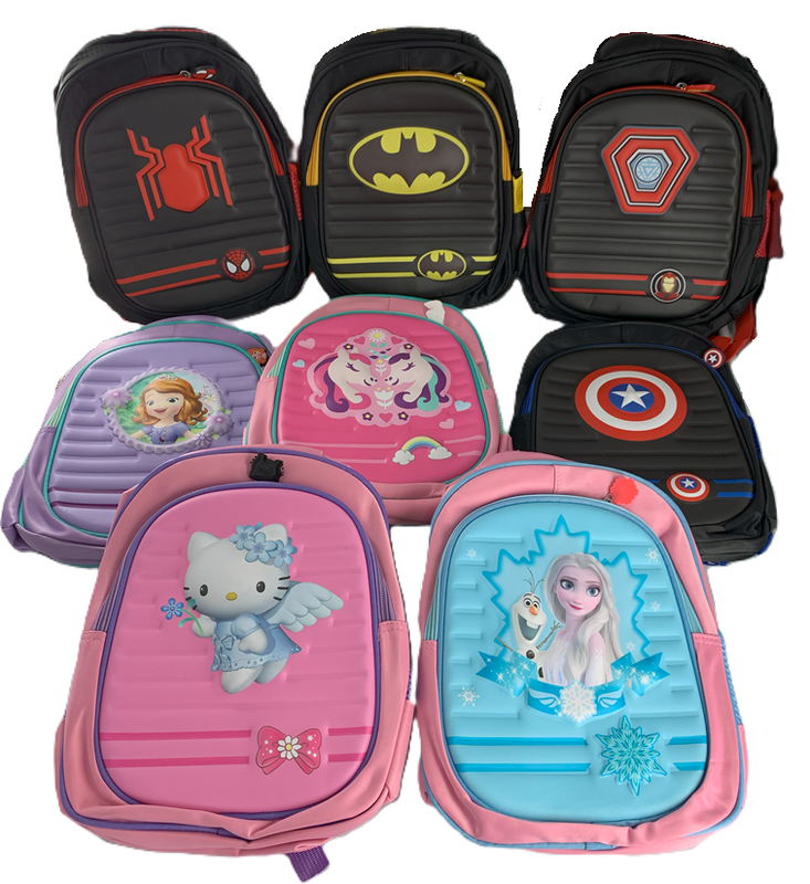 BOLSO 12" ESCOLAR 3D TEXTURIZADO