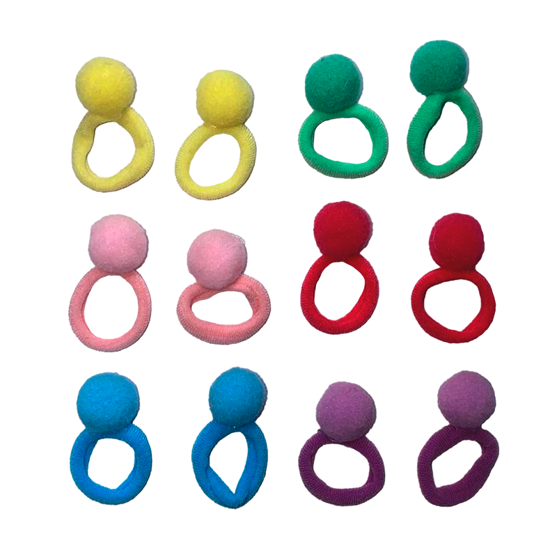 SET COLA POM POM MINI PARA CABELLO