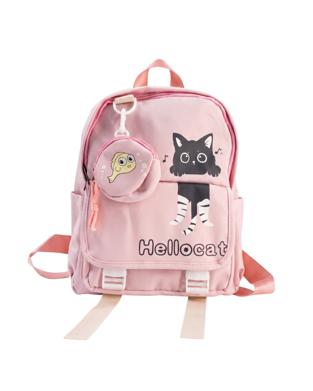 MORRAL GATITO MINI CON MONEDERO  (ROSADO)