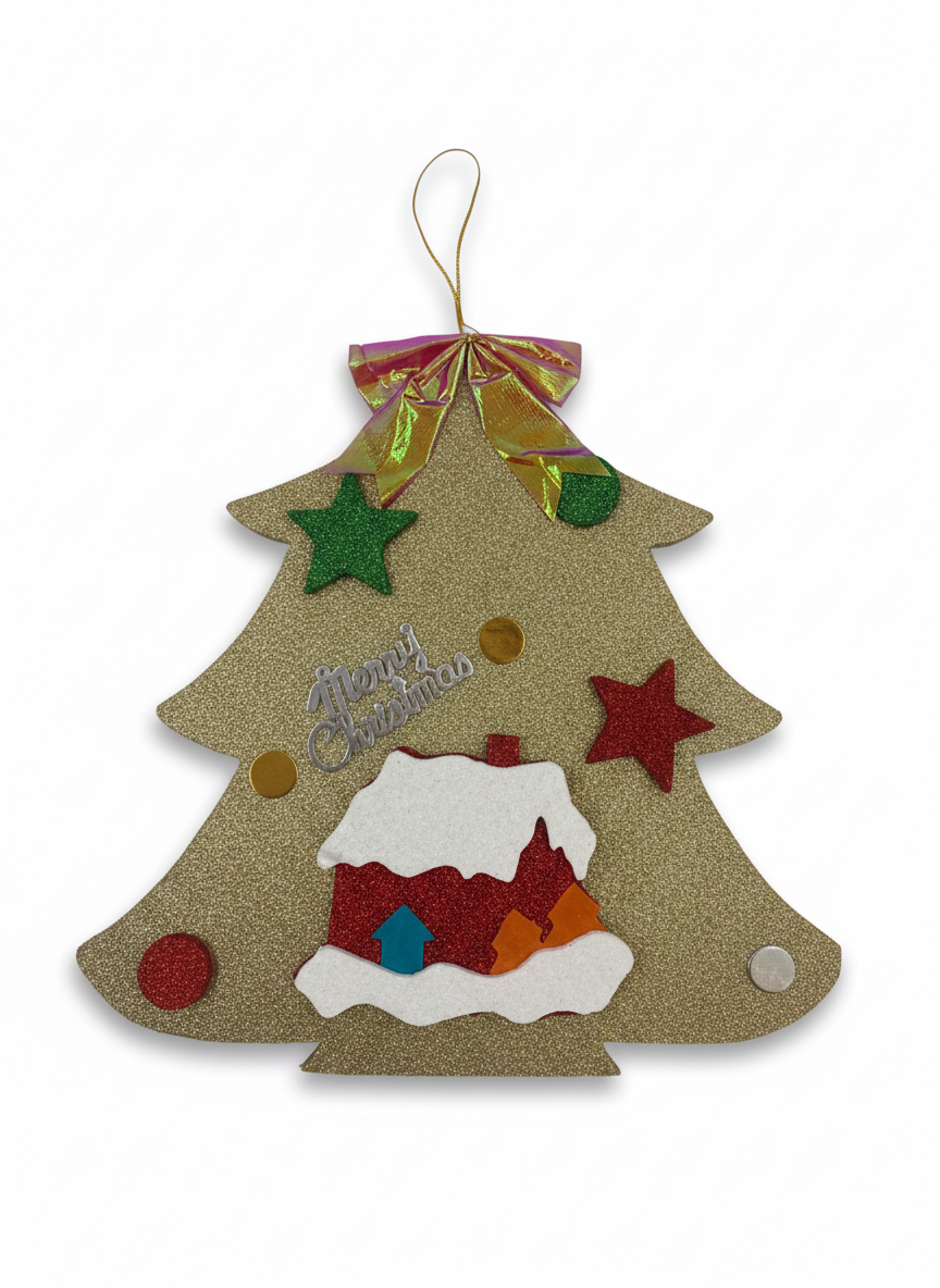 ADORNO ARBOL DE NAVIDAD GRANDE C/CASITA